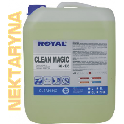 Royal Clean Magic 10 l płyn do mycia i dezynfekcji o zapachu nektarynki